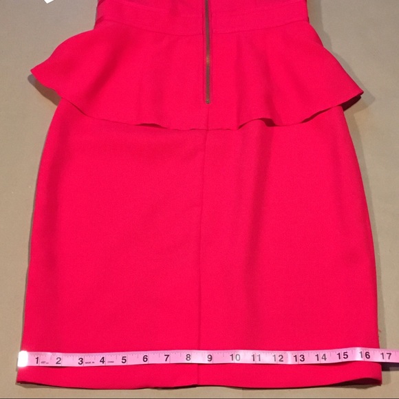 ✨NWT✨Classic Peplum Waist Red Dress w Pencil Skirt & Cap-Sleeves 🏷️by Muse - Picture 15 of 16